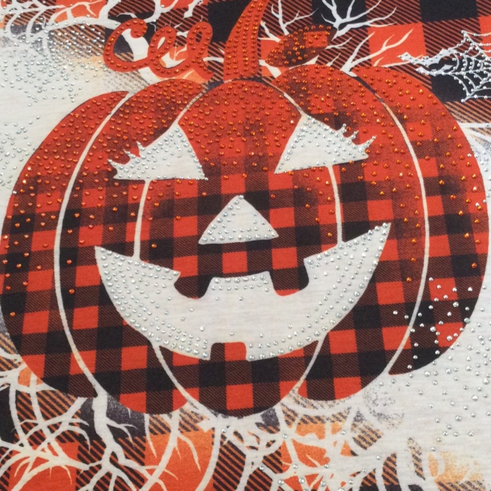 🎃👻Halloween women’s top size 2X. By Thomas and Olivia. Orange pumpkin - Picture 6 of 8